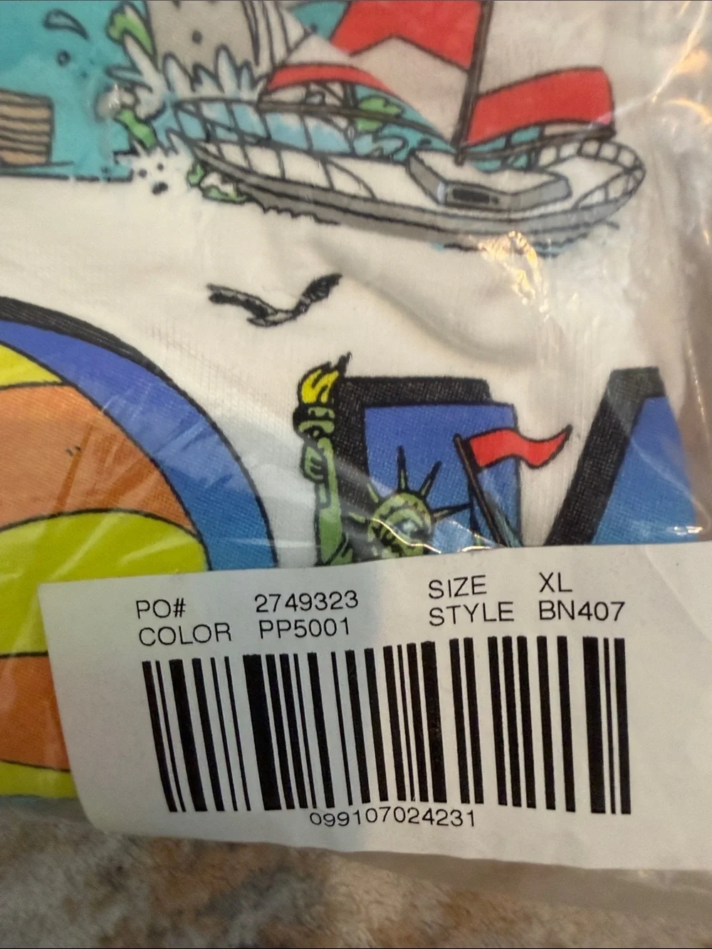 NWT! J.Crew Made-in-the-USA New York Graphic T-shirt BN407 Size: X-LARGE